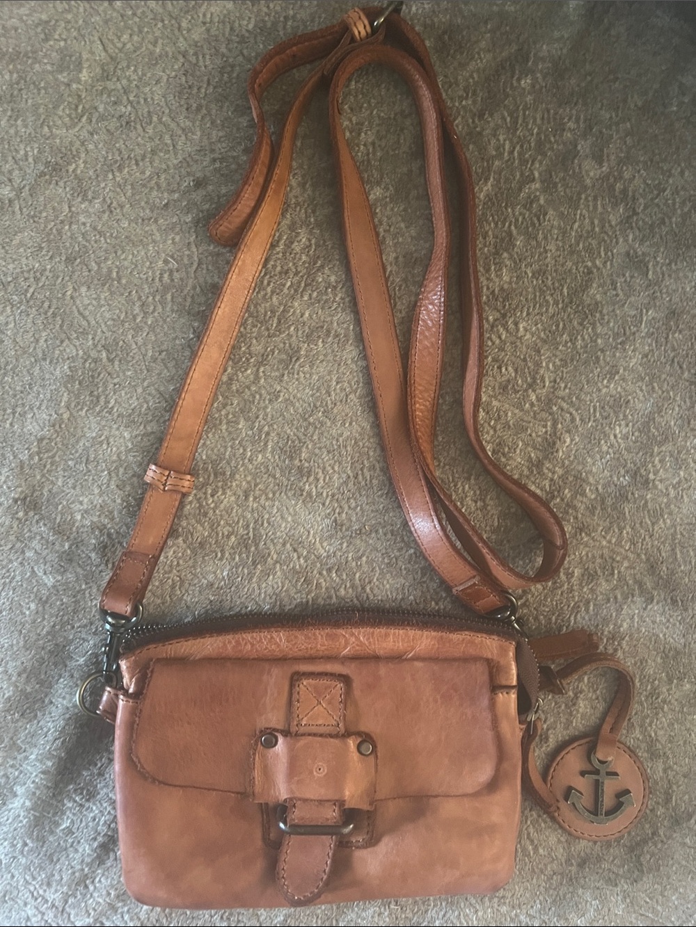 Harbour 2Nd Tan Leather Crossbody Bag